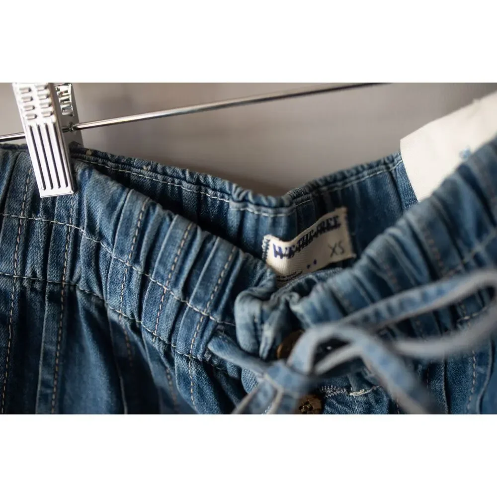 Free People We The Free Forget Me Knot Pull-On Jeans XS NWT - Picture 3 of 4